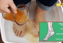 ჩააწყვეთ ფეხები ამ ხსნარში და გათავისუფლდით ტოქსინებისგან 20 წუთში. დაღლილობა მყისიერად გაქრება..