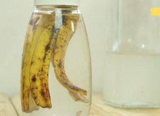 მოათავსეთ ბანანის ქერქი სასმელ წყალში. ის შთანთქავს ტყვიას და სპილენძს!